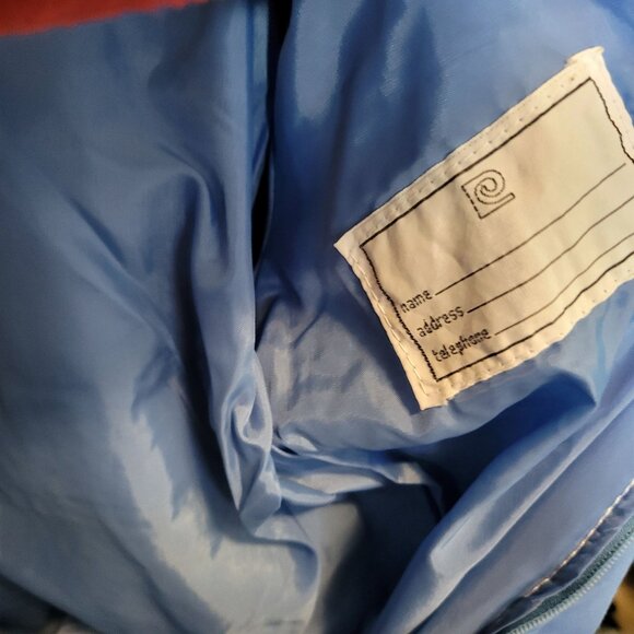 Vintage Pierre Cardin Baby Snowsuit Blue Size 18 Nylon Polyester Cotton Blend Wi - Picture 6 of 7